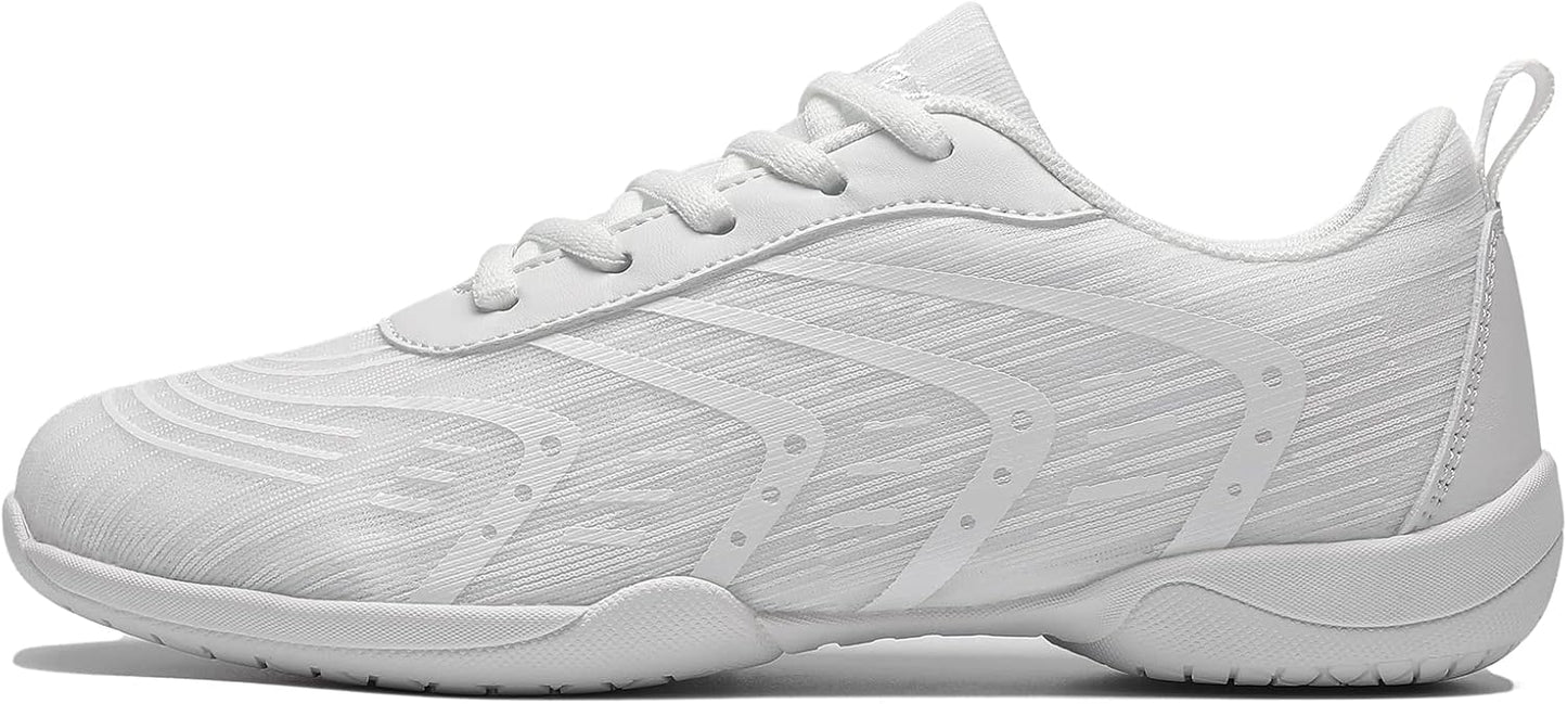 Cheer Shoes White Womens Cheerleading Shoes Youth Girls Athletic Training Breathable Lightweight Competition Comfortable Sneakers Size