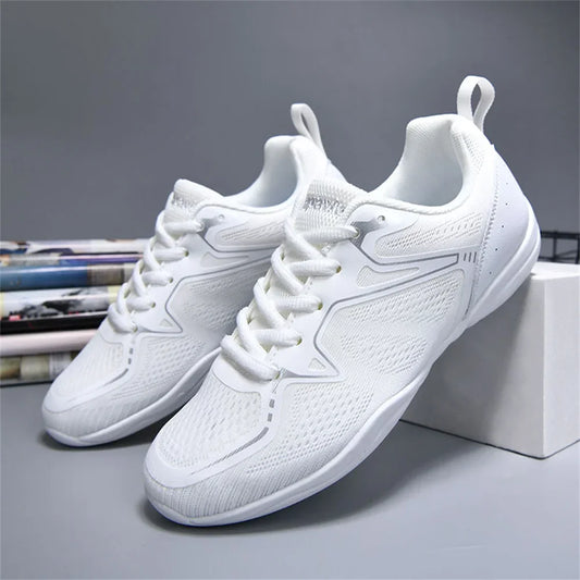 DRX Cheer Girls Cheerleading Shoes Kids Dance Shoes Competitive Aerobics Shoes Fitness Shoes Women's White Jazz Sports Tennis Shoes