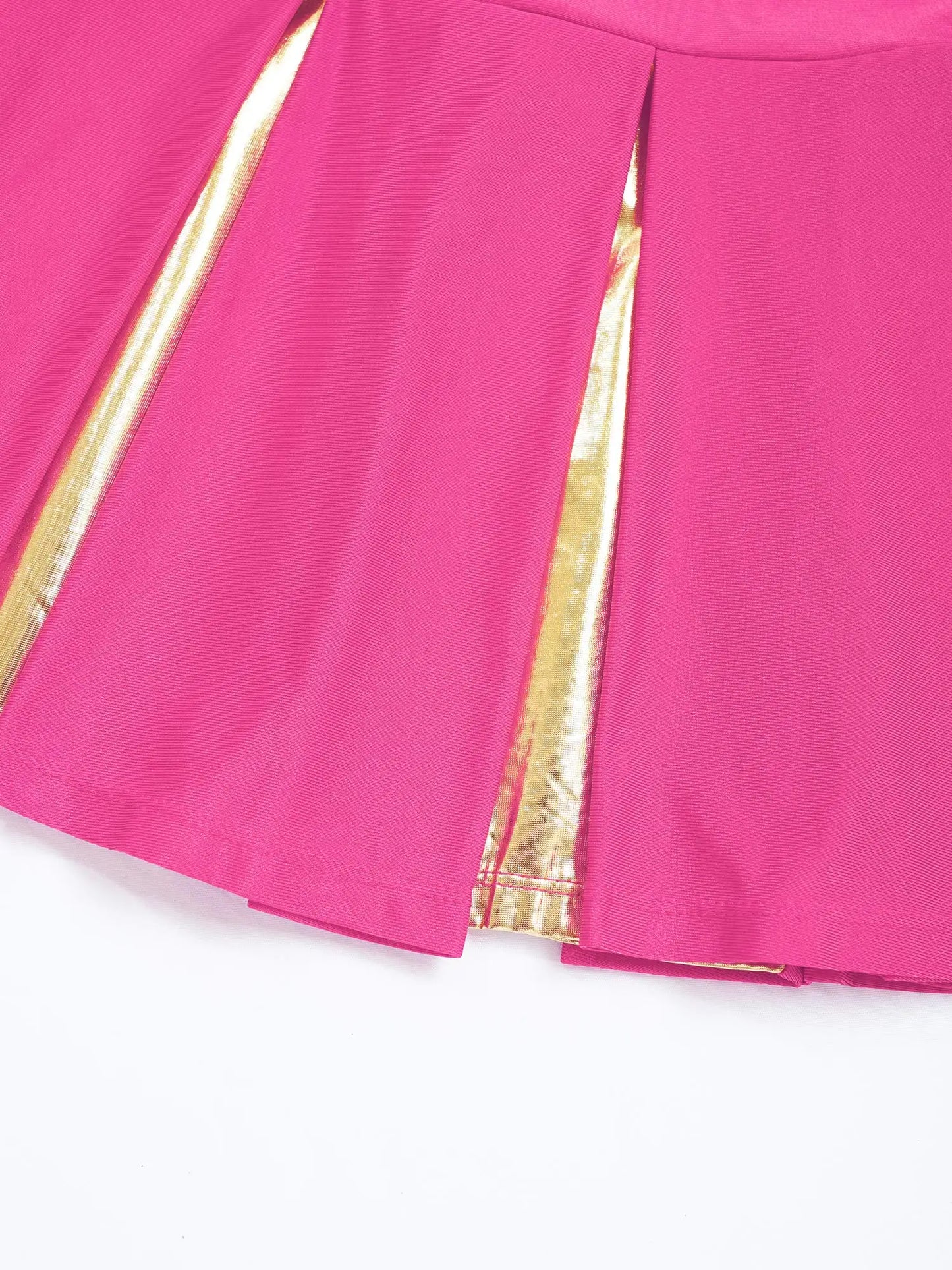 Kids Girls Cheerleading Costume Cheerleader Uniform Sleeveless V Neckline Letter Print Crop Top with Elastic Waistband Skirt