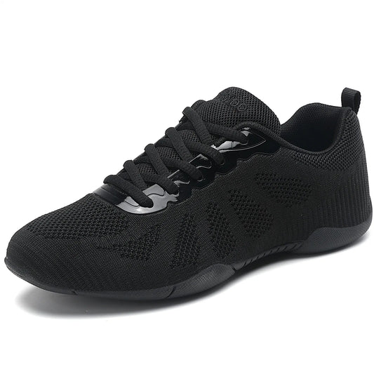 Women White Cheer Shoes Girls Black Cheerleading Dance Shoes Youth Breathable Cheerleading Shoes Team Training Competition Shoes