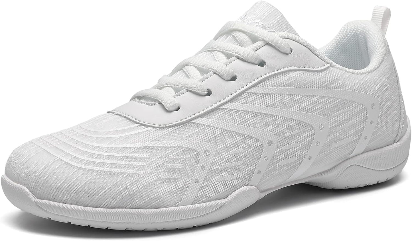 Cheer Shoes White Womens Cheerleading Shoes Youth Girls Athletic Training Breathable Lightweight Competition Comfortable Sneakers Size
