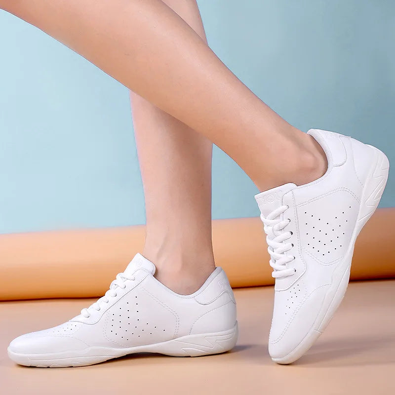 Sport Shoes Aerobics White Cheerleading Shoes Men Training Competition Shoes Gym Nastics Dance Shoes For Women Yoga Sneakers