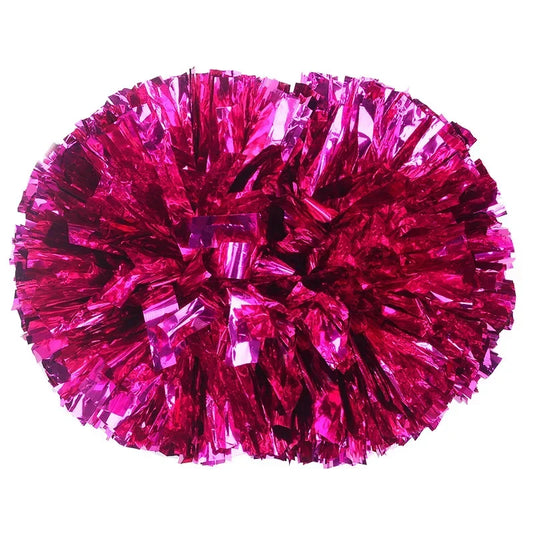 12pc Cheerleading Pom Poms with Handle Cheer Balls Big Gold Silver Red Yellow Blue Hand Dance Pompoms Accessories for Women Kids
