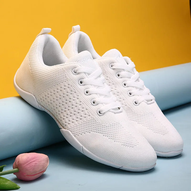 Competitive Aerobics Shoes White Cheerleading Shoes Training Competition Shoes Artistic Gymnastics Shoes Mesh Dance Shoe