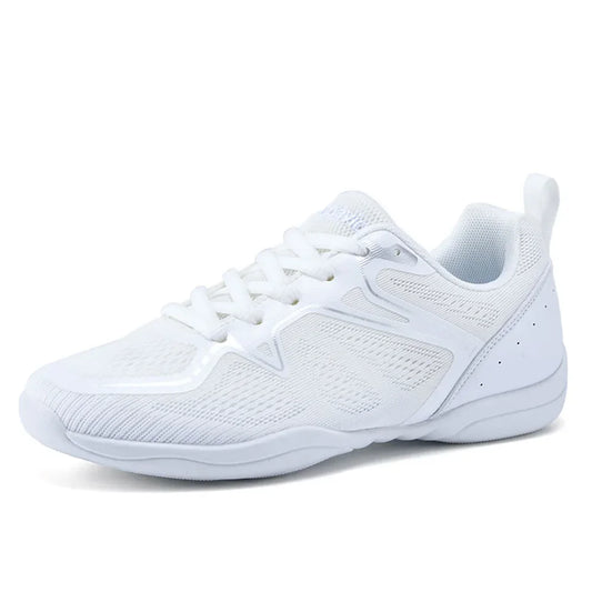 ARKKG Girls Cheerleading Shoes Kids Dance Shoes Competitive Aerobics Shoes Fitness Shoes Women's White Jazz Sports Tennis Shoes
