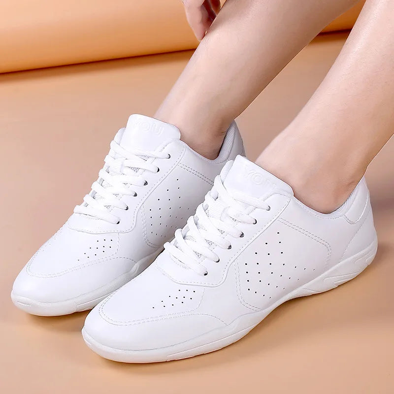 Sport Shoes Aerobics White Cheerleading Shoes Men Training Competition Shoes Gym Nastics Dance Shoes For Women Yoga Sneakers