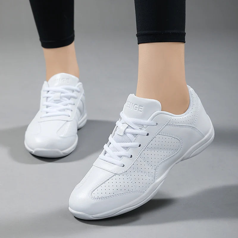 Cheerleading shoes for women, sports dance, competitive aerobics, soft soled boys and girls, professional training and fitness