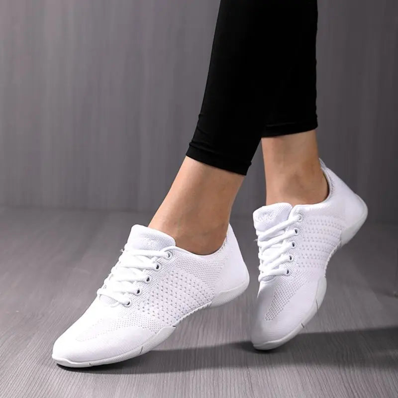 Competitive Aerobics Shoes White Cheerleading Shoes Training Competition Shoes Artistic Gymnastics Shoes Mesh Dance Shoe