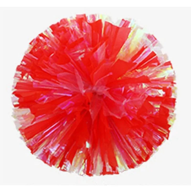 12PC Plastic Handle Metallic Shine Streamer Pompoms Cheerleading Cheering Pom Pom Ball Cheering Dance Decorator Club Sport Supply