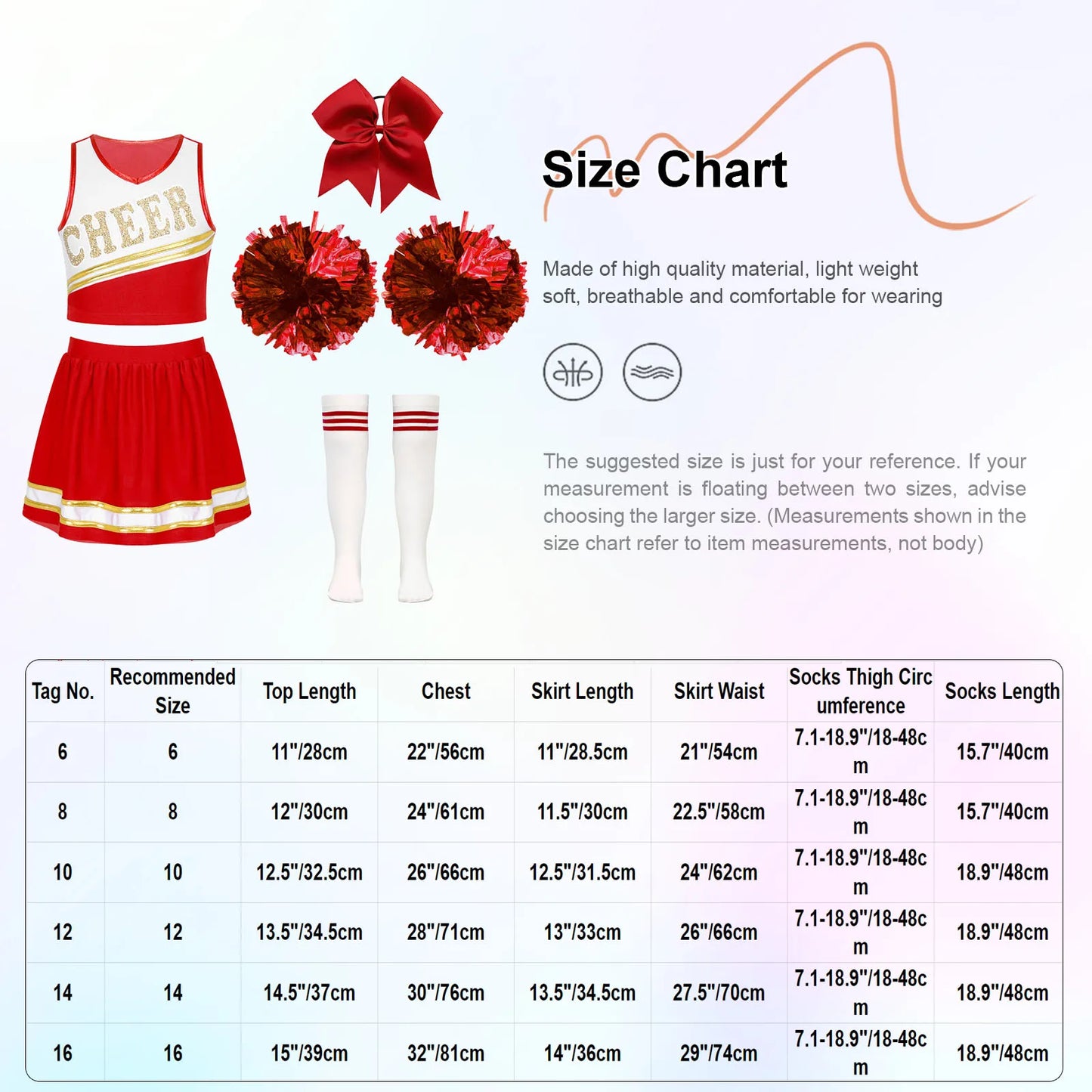Girls Preppy Style Cosplay Cheering Team Costume with Hand Flowers Schoolgirl Roleplay Cheerleading Costumes Cheer Clothes