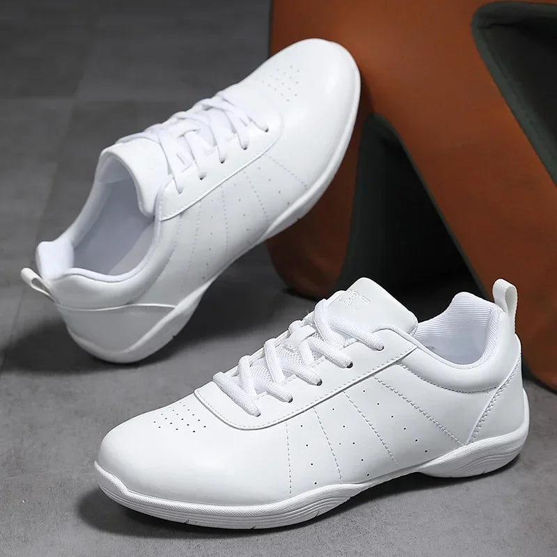 Cheerleading Fitness Club Professional Sneakers Kids Microfiber Leather Girls' Dance Shoes Non-Slip Soft Student Aerobics Shoes