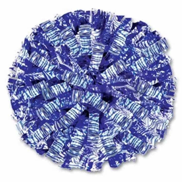 12PIECE,cheerleader Baton Handle Pom Pom Pom Metallic Pink Holographic with Silver Holographic