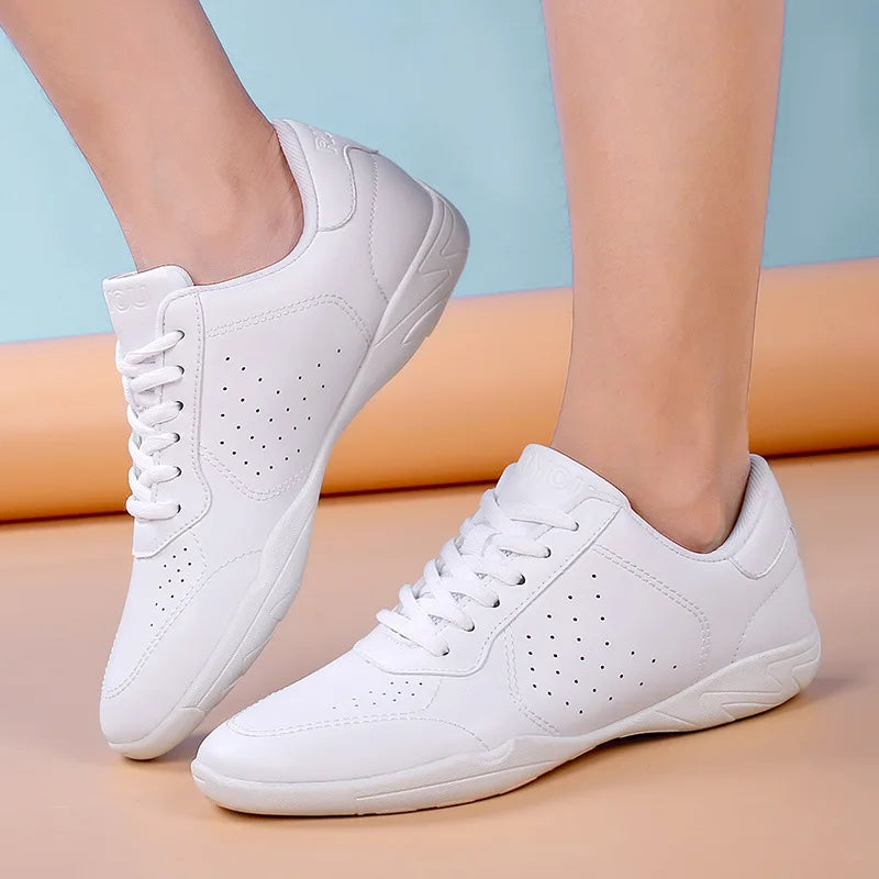 Sport Shoes Aerobics White Cheerleading Shoes Men Training Competition Shoes Gym Nastics Dance Shoes For Women Yoga Sneakers
