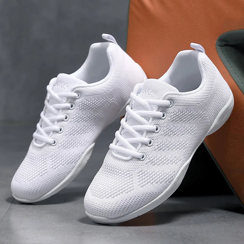 Competitive Aerobics Shoes White Cheerleading Shoes Training Competition Shoes Artistic Gymnastics Shoes Mesh Dance Shoe