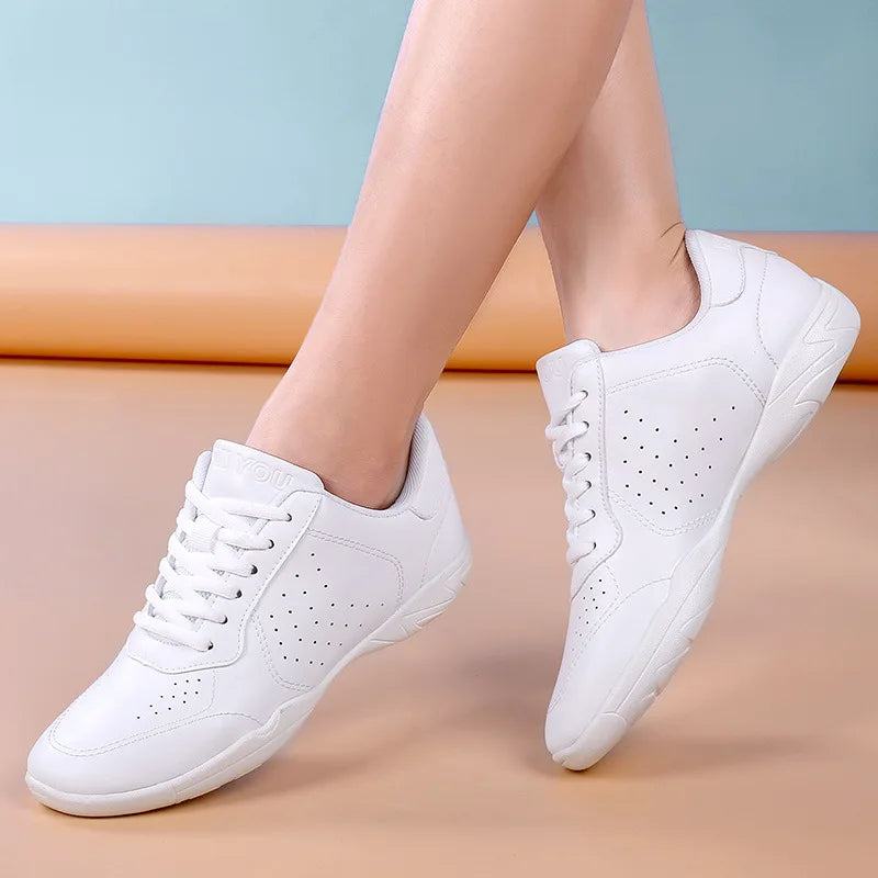 Sport Shoes Aerobics White Cheerleading Shoes Men Training Competition Shoes Gym Nastics Dance Shoes For Women Yoga Sneakers